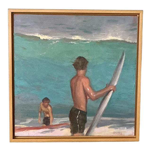 Contemporary Beach Painting “Surf Arrangement No.61” by Doug Stotts For Sale