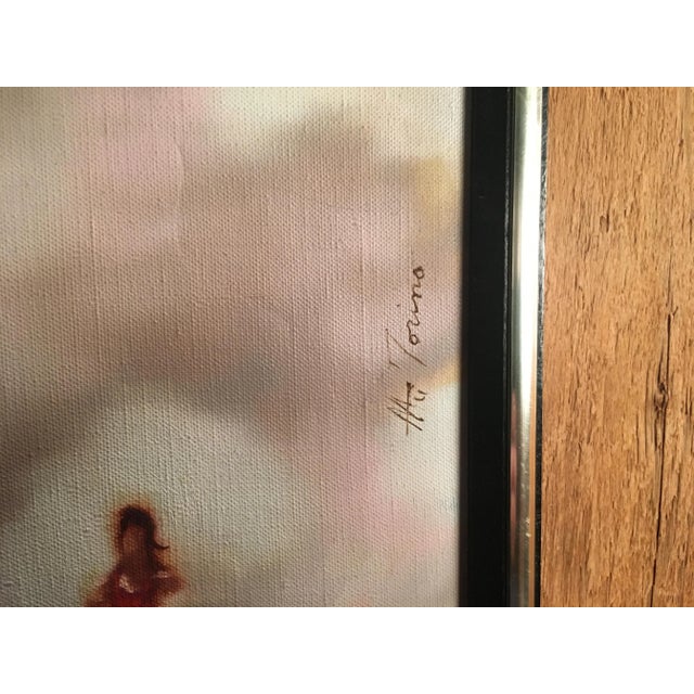 Vintage Mid-Century A. M. Torino Women at the Shore Painting For Sale - Image 4 of 9