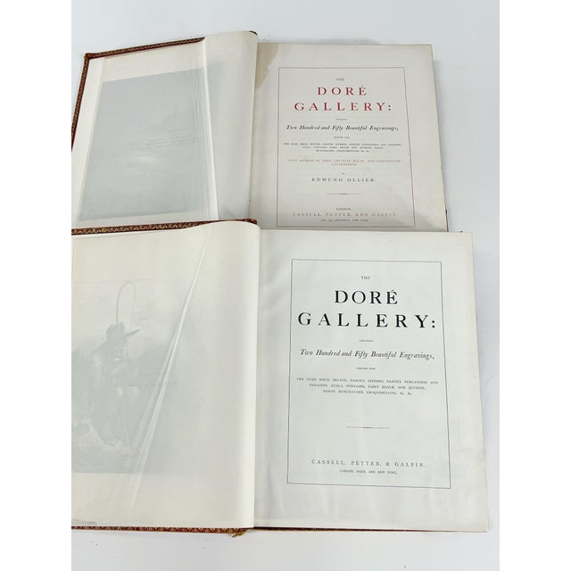 Rare Two Oversized Volume Set, the Doré Gallery: 250 Beautiful Engravings, Vol. I & II Gustave Doré c.1870 For Sale - Image 12 of 12