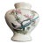 Vintage 1900s Chinoiserie Bird & Pink Flowering Bush Round Porcelain Vase For Sale