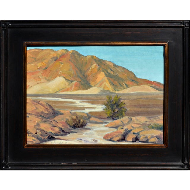 Gorgeous, restful desert landscape of Panamint Valley by Santa Cruz, California artist Mike Wright (American, 20th...