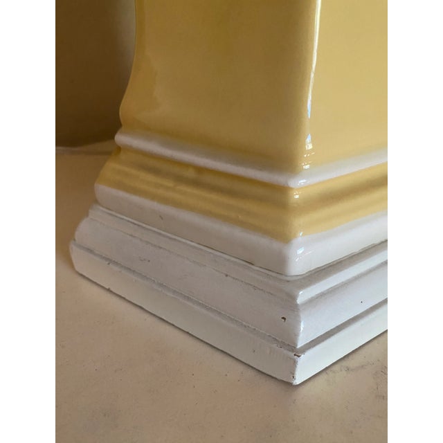 Mediterranean Vintage Italian Style Yellow Leviton Lamp For Sale - Image 3 of 6