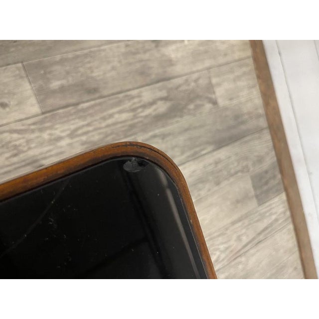 Wood Vintage Coffee Table with Black Glass by Jiri Jiroutek for Interieur Praha, 1960 For Sale - Image 7 of 8