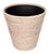 Artifacts Rattan Round Tapered Waste Basket with Metal Liner in White Wash - 12" For Sale