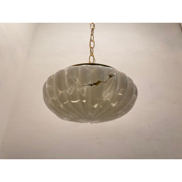 1980s White Murano Glass Pendants, 1980s, Set of 2 For Sale - Image 5 of 10