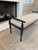 Mid-Century Modern Currey & Company Perrin Black Bench in Finn Natural Fabric For Sale - Image 3 of 12