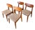 Set of Four Stanley Mid Century Modern Dining Chairs For Sale