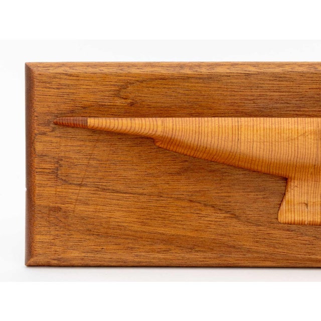 Vintage Half Hull Carved Wood Ship Model For Sale - Image 4 of 5