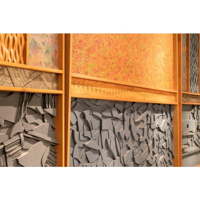 Italian Decorative Mixed Technique Triptych, 1987, Set of 3 For Sale - Image 4 of 13