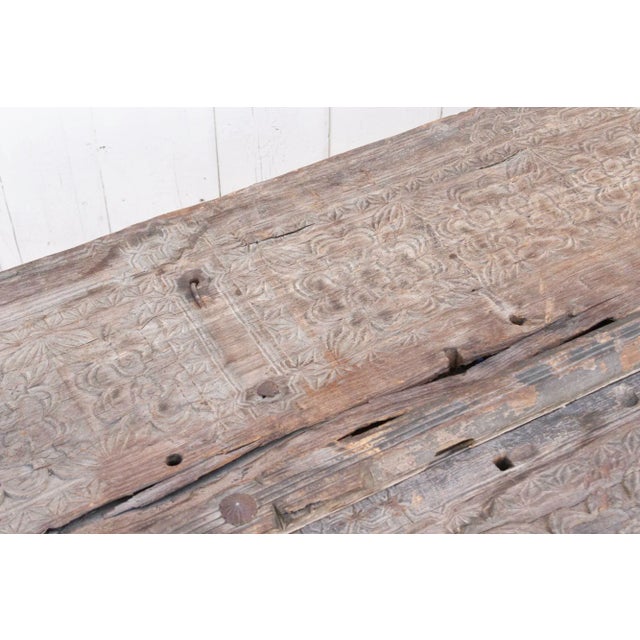 Brown Rare Swat Valley Carved Coffee Table For Sale - Image 8 of 13