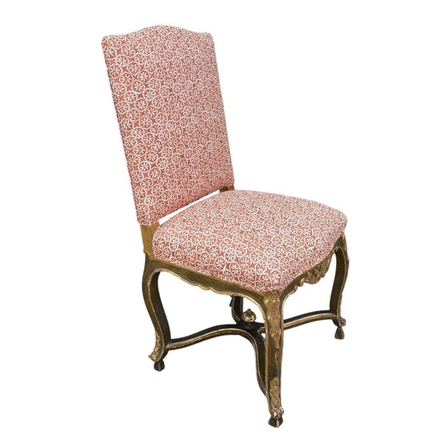 French Antique 18 C Louis XIV Style Giltwood Side Chair - 1 of 2 For Sale - Image 3 of 6
