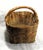 Brown Vintage Rustic Woven Gathering Basket 13" Long For Sale - Image 8 of 10
