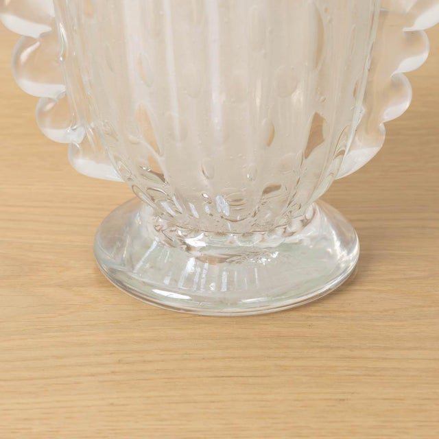 1940s Italian Barovier Scalloped Glass Vase For Sale - Image 12 of 12