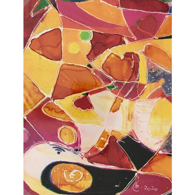 Abstract Abstract Modern “Vitrales” – Signed F, 2020 For Sale - Image 3 of 3