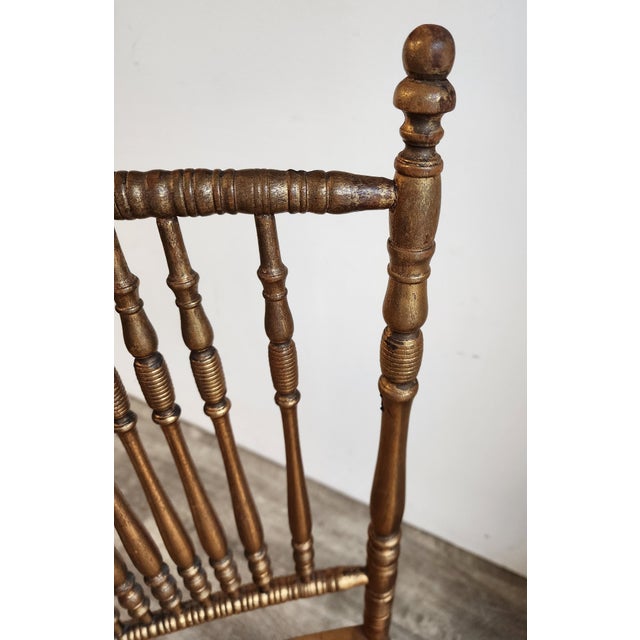 Gold 19th C. Faux Bamboo & Cane Ballroom Chairs - Set of 6 For Sale - Image 8 of 18