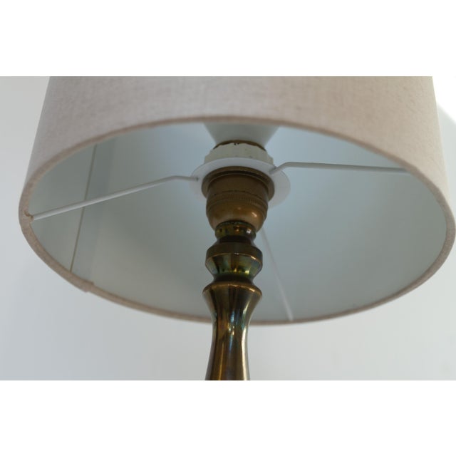 Tall Danish Brass Table Lamp, 1910s For Sale - Image 10 of 18