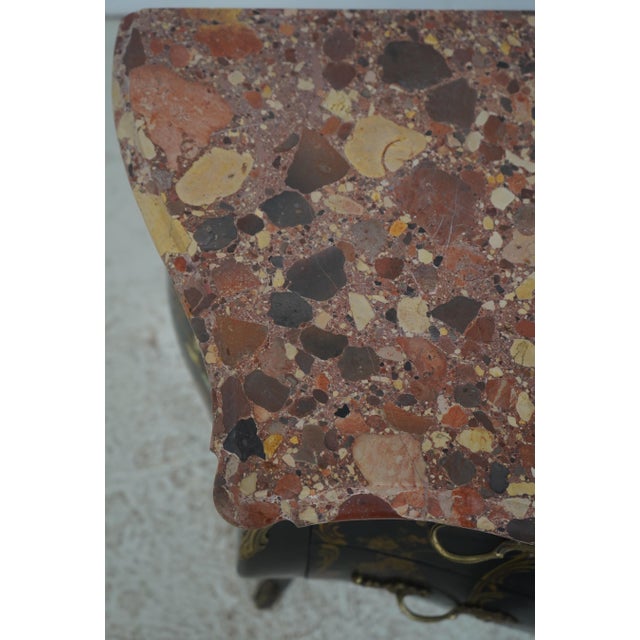 Vintage French Louis XV Style Chinoiserie Painted Commode Chest For Sale - Image 10 of 18