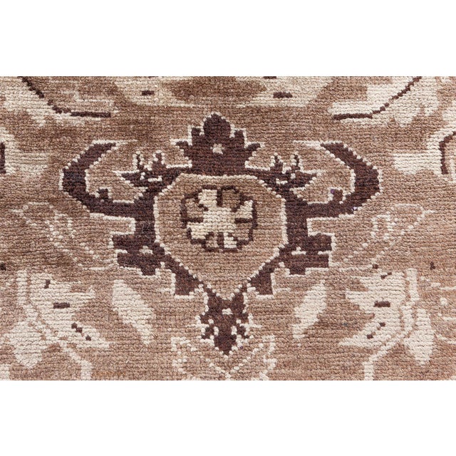 1930s Persian Malayer Brown Handwoven Wool Rug For Sale - Image 9 of 9