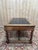 Wood Louis XIII Style Flat Desk in Walnut and Leather For Sale - Image 7 of 9