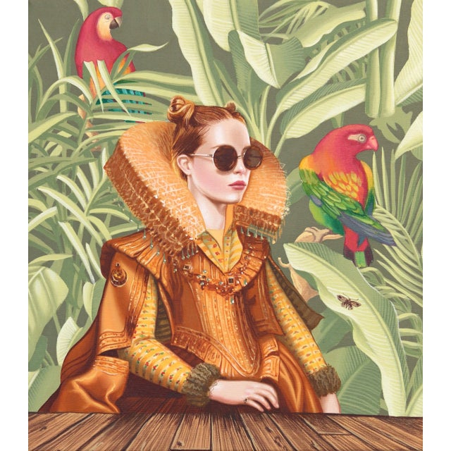 "Rainforest Parrots" Original Artwork by Carlos Gamez De Francisco For Sale - Image 10 of 10