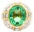 5.99 Carat Neon-Green Paraiba Tourmaline Diamond 18k Yellow Gold Ring, Aigs Cert, Size 5.75 For Sale