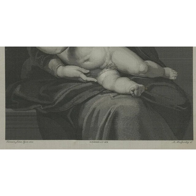 Late 19th Century Nargeot after Raphael, Madonna and Child, 1878, Stipple Engraving For Sale - Image 5 of 10