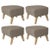 Dark Beige Natural Oak Rafsimonsvidar3 My Own Chair Footstools by Lassen, Set of 4 For Sale - Image 6 of 6
