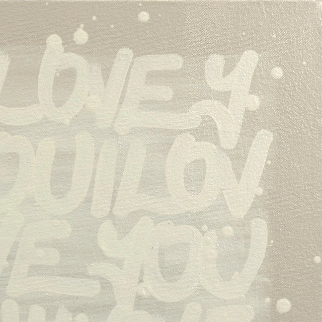 Abstract Today Is the Day to Say I Love You - Abstract Mixed Media Graffiti Inspired Original Artwork by Amber Goldhammer For Sale - Image 3 of 9