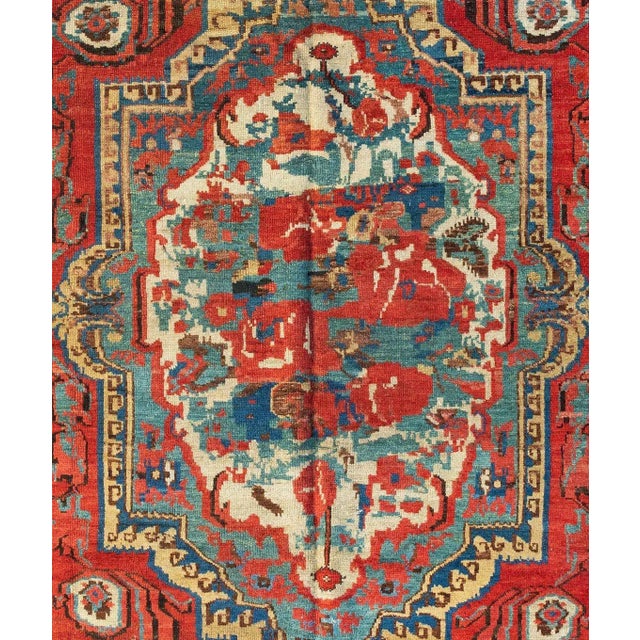 Antique Bakhtiari rugs were woven in Zagros Mountains of Iran, and mainly woven by villagers and nomads of the area. The...