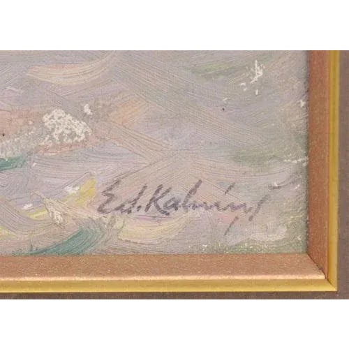 Second half of 20th century. Cardboard, oil. 25.5x42 cm Eduards Kalnins.