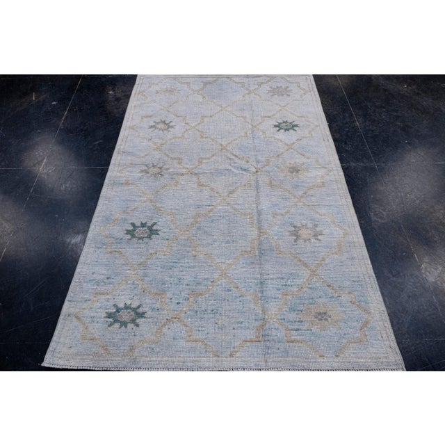 Turkish Oushak Rug 4'2" x 6'5" #16978 Explore a curated collection of hallway runners, wool rugs, and handmade...