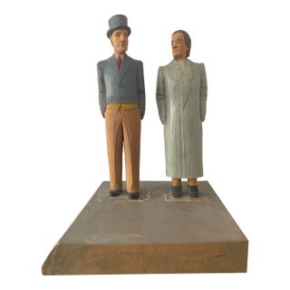 1960s Norwegian Scandinavian Wood Carving Sculpture For Sale
