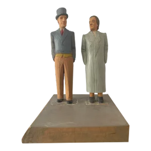 1960s Norwegian Scandinavian Wood Carving Sculpture