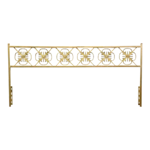 Ornamental Brass Colored King Headboard
