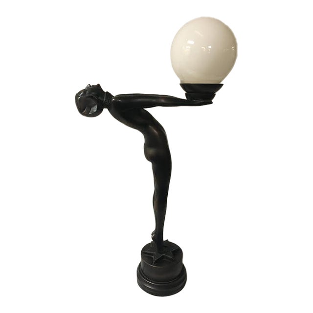 Art Deco Sculptural Lamp Clarté' Originally by Le Verrier 1928 For Sale