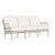Brown Jordan Calcutta Sofa in Blush with Sea Salt and Dusty Pink Welt Cushions For Sale