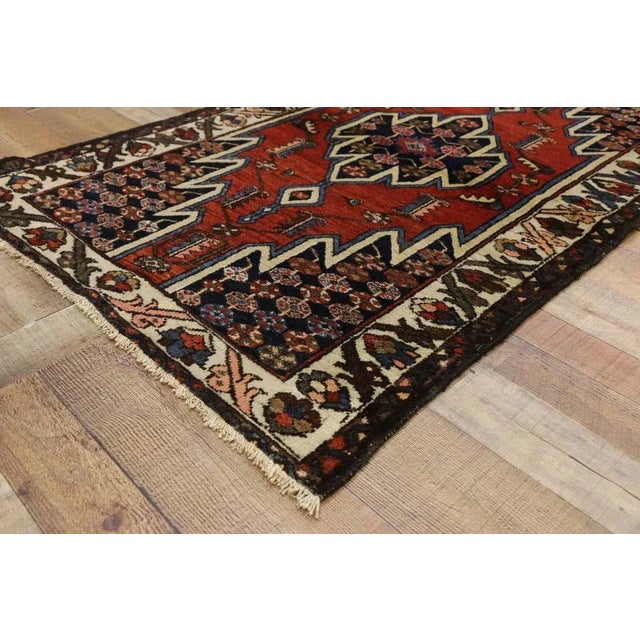 Antique Persian Mazlaghan Hamadan Rug, 03'01 X 05'01 For Sale In Dallas - Image 6 of 9