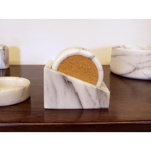 Vintage Italian Carrare Marble Set, 1970s For Sale - Image 15 of 18
