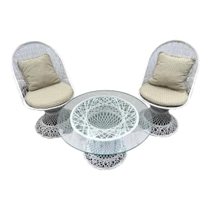 1970s Vintage Russell Woodward Spun Fiberglass Bistro Set- A Set of 3