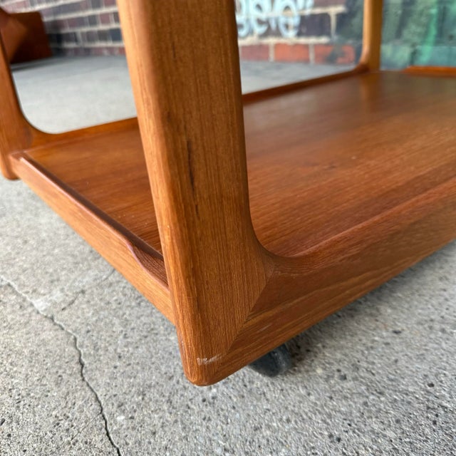 Teak Rolling Bar Cart by Salin Nyborg Furniture Danish Modern For Sale - Image 11 of 12