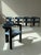Blue Pamplona Dining Chairs and Table in Petrol Leather by Augusto Savini for Pozzi, Italy, 1970, Set of 7 For Sale - Image 8 of 18