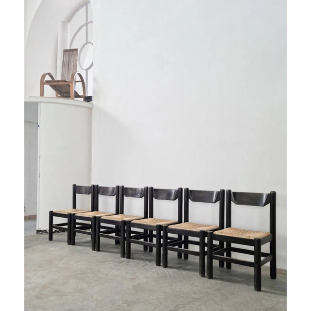 Dining Set with Caned Chairs, Set of 6 For Sale - Image 5 of 8