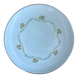 Vintage Wyndham “Buttercup” Bread & Butter Plates – Yellow and Blue Floral With Silver Trim – 6 1/8" – Sold Individually