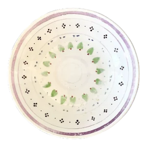 1800-1850 English Pink Luster Hand-Painted Dish