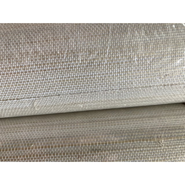 Off-white 4 Rolls of Thibaut T3669 Off White Windward Sisal Resource 6 Wallpaper For Sale - Image 8 of 13