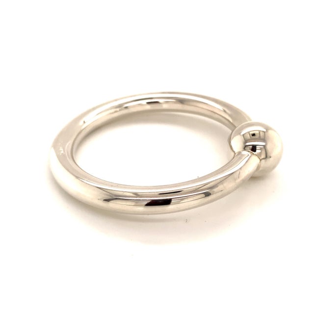 1990s Tiffany & Co. Estate Sterling Silver Baby Rattle 17.6 Grams For Sale - Image 5 of 12