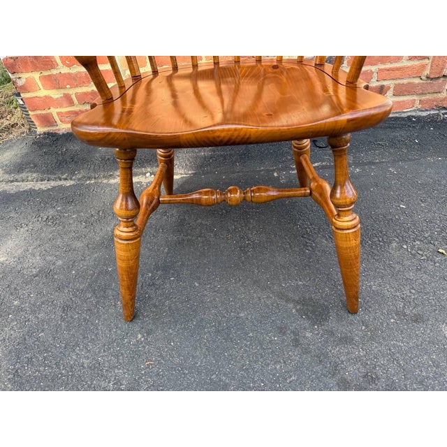 Late 20th Century Vintage Ethan Allen Windsor Fan Back Dining Chairs. Set of 6 For Sale - Image 5 of 16