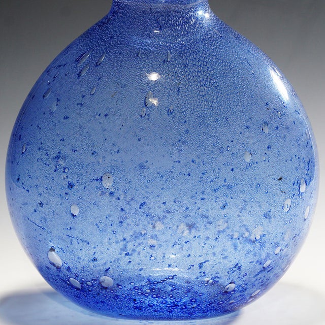Blue Monumental Ercole Barovier - Barovier & Toso Efeso Blue Vase 1964 For Sale - Image 8 of 13