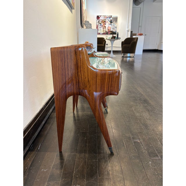 Chestnut 1960s Italian Dassi MCM Bedroom Nightstand Set, Pair For Sale - Image 8 of 8