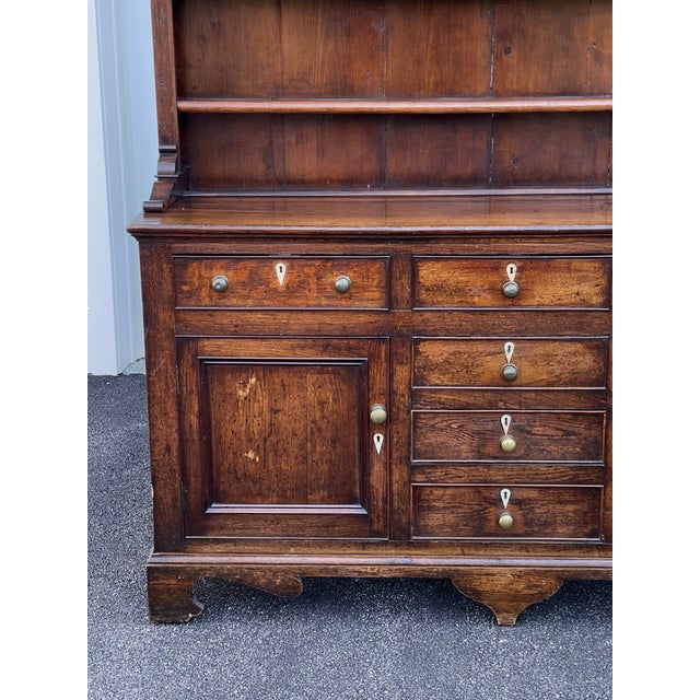 Wood Antique English Oak Welsh Dresser For Sale - Image 7 of 18